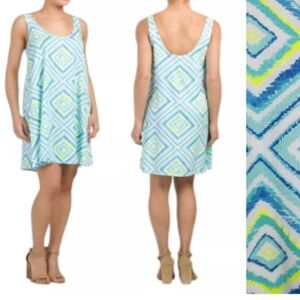 Southern Tide Courtland Geo Print Dress Sleeveless Lightweight X Small Swim